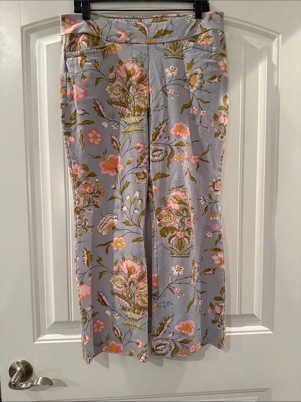 SPARTINA 449 Floral Print Wide-Leg Pants in Lavender and Pink